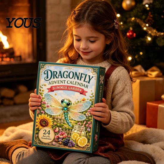 Regalo Collezionabile per Bambini Bellissime Farfalle Calendario dell'Avvento 2026, Scatola Conto alla Rovescia di 24 Giorni Costruzione dell'Attesa con Ornamenti a Farfalla in Acrilico 2D,