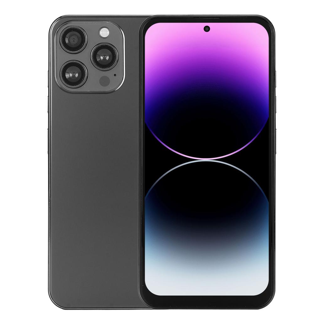 I14 PRO MAX 6.7in Face Unlocked Smartphone Perforated Screen 4G Network 2.4GHz 5GHz WiFi 8GB RAM 256GB ROM Dual SIM