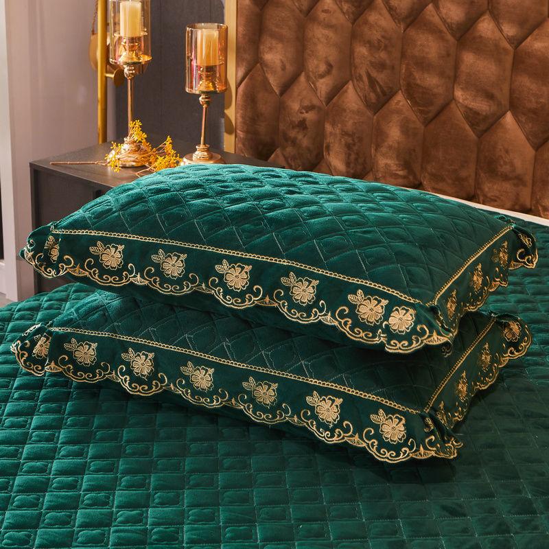 

2 шт., очень толстая теплая флисовая наволочка с хрустальной бархатной подкладкой, короткая плюшевая одинарная двойная осенне-зимняя наволочка 2PC 48*74CM