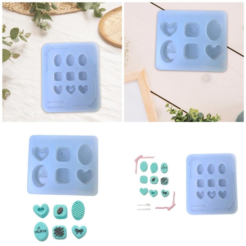 Easy To Use Silicone Mould Practical Epoxy Resin Mold Candy Accessories Shaped Mould Jewelry Charm Making Supplies