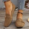 Plus Slipon Loafers Womens Size Soft Round Toe Comfortable Casual Shoes