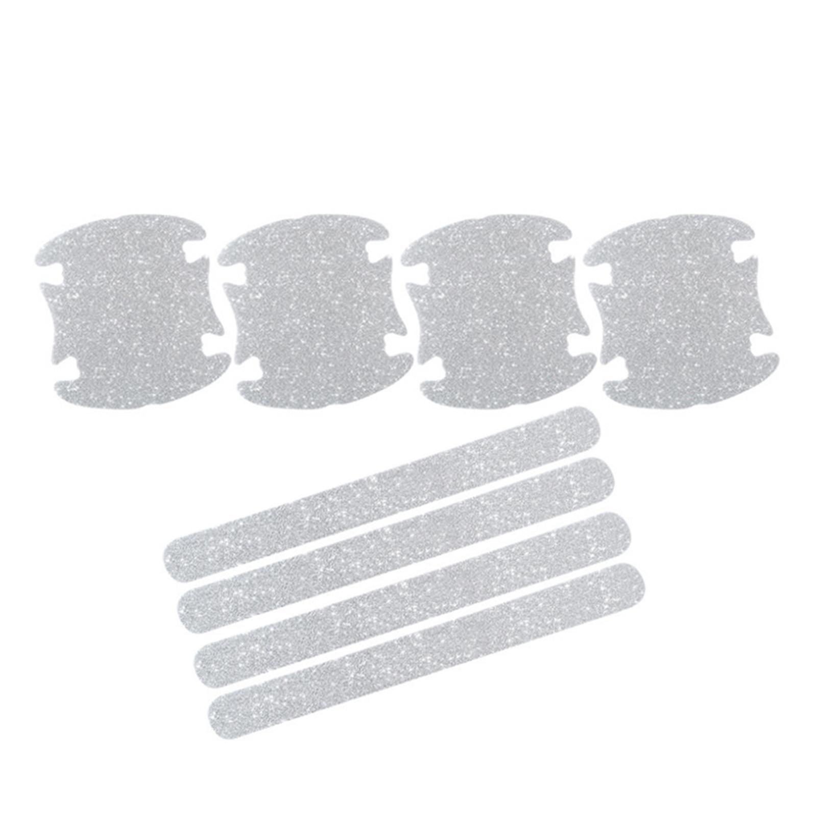 

Ручка чаши автомобиля, светоотражающая блестящая наклейка, защита от царапин, наклейки со стразами, защита для автомобильного стайлинга дверей белый