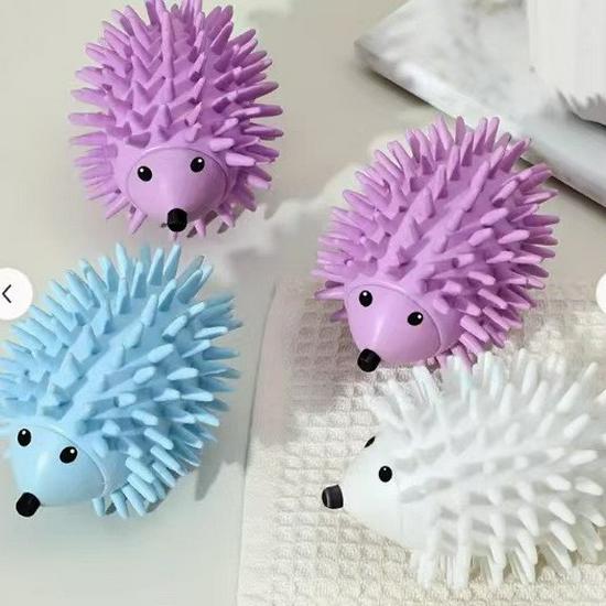 Customizable Color Anti-Tangle Hedgehog Laundry Ball for Stain Removal and Hair Absorption