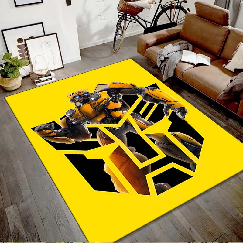 1pc Bumblebee5 Design Printed Area Rug Carpet for Bedroom Living Room Home Decor Rugs Mat Non Slip Mat Rug for Bedside