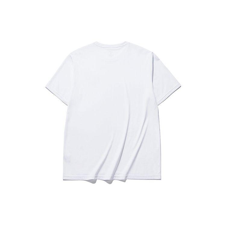 Anta Pocket Boy Embroidered Loose Sports Knit Straight T-Shirt Unisex Tops White 952128132-3