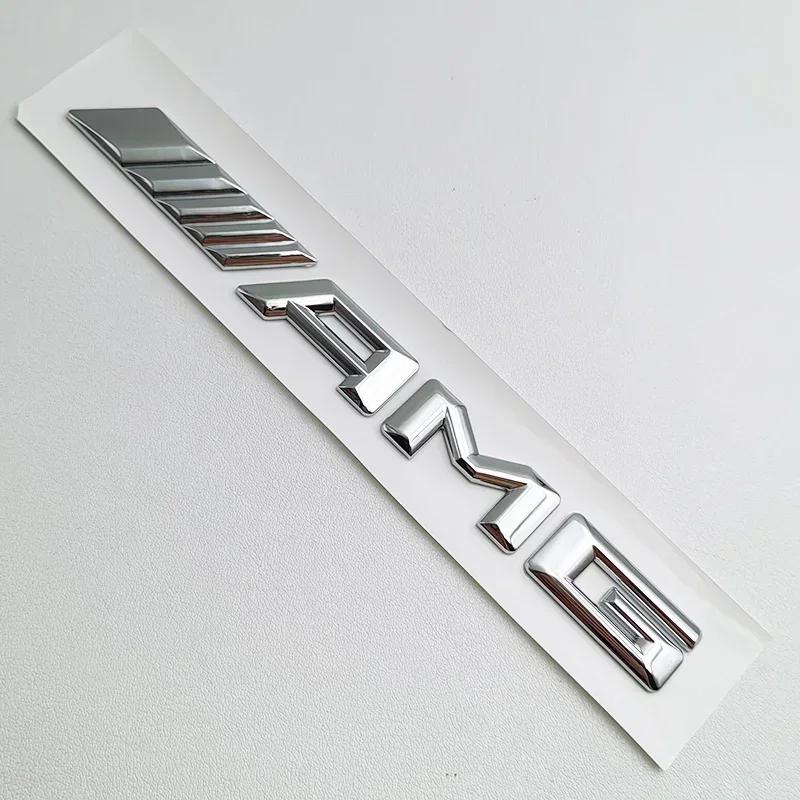 

New For Mercedes Benz 2025 ABS Black Logo AMG Emblem Letters Car Trunk Badge For Mercedes Benz W204 W205 W176 W177 W212 W213 AMG