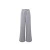 More Than 2024 Buttons Elastic Waist Fall and Winter Gray Straight Sweatpants Idle Style Loose Casual Mop Wide Leg Pants