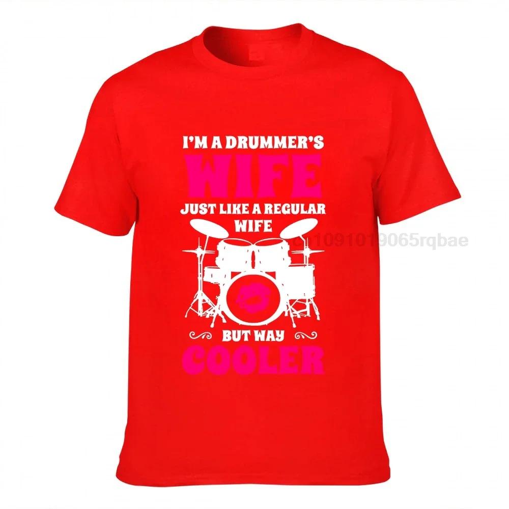 Im A Drummers Wife Funny Unisex Drummer Drumset Drum Set Tshirt Unisex Comfortable Unisex T Shirt Graphic Cotton Tops Tees Cool