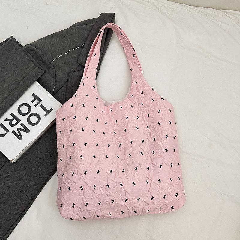 

Fresh new bow quilted women portable storage casual large capacity portable underarm shoulder bag