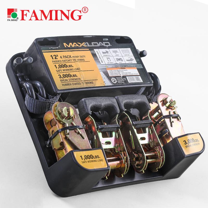 25mm Polyester Self-Driving Off-Road Luggage Ratchet Tie-Down Straps