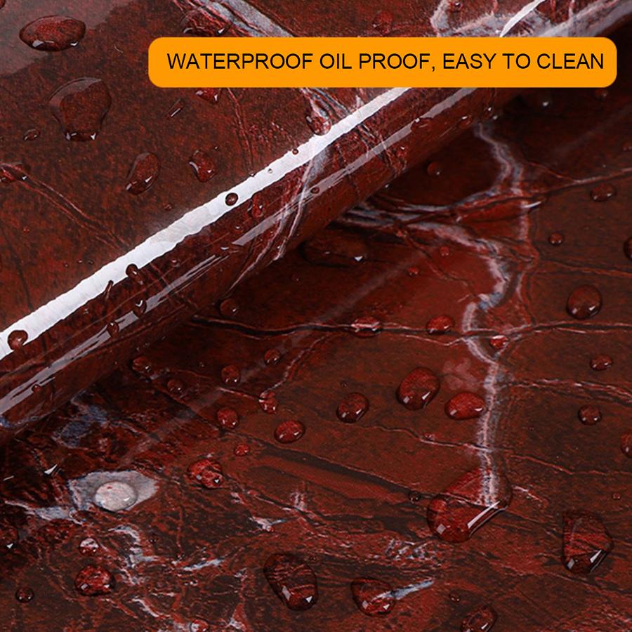 PVC Imitation Marble Stickers Furniture Self-Adhesive Wallpaper Stone Waterproof Kitchen Countertop Desktop Renovation Film