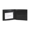 New COACH 3 IN 1 Wallet Canvas With Leather 3 in 1 Wallet Men's Old Flower Black/Blue White Stripes 3008-QBOH0
