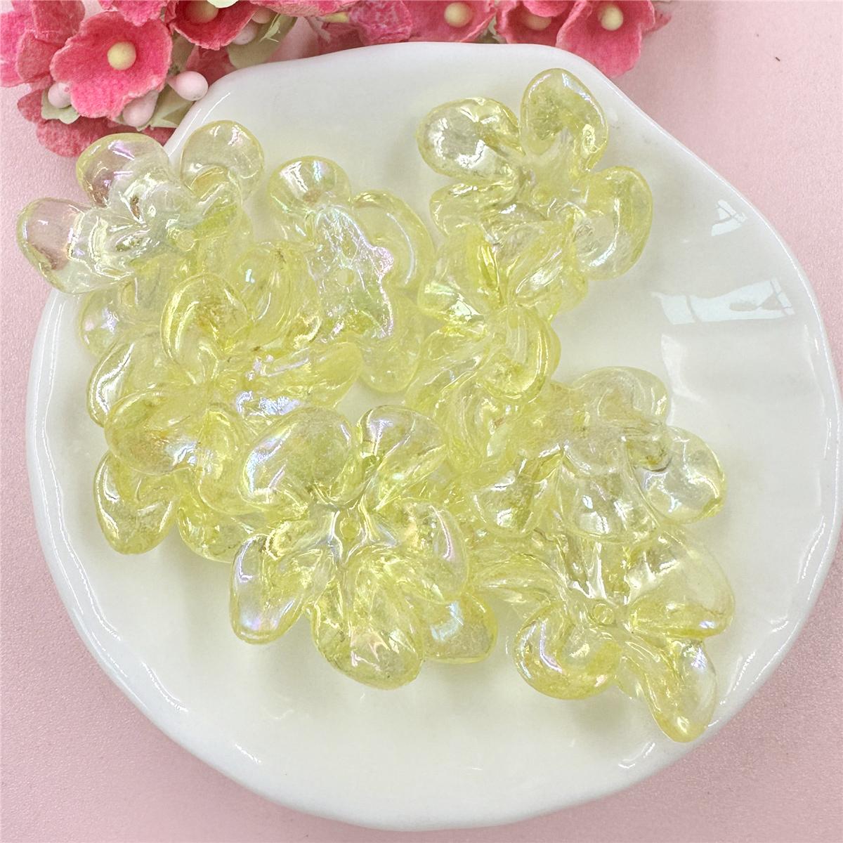 

Товары для вечеринок Аксессуары для волос Акриловый чехол для телефона Аксессуары ручной работы Материал для изготовления цепочки для мобильного телефона 22,5*23,5 мм Цветочные бусины своими руками 10 шт. жёлтый