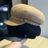 New High End Wool Octagonal Hat for Women In Autumn and Winter Woolen Beret Hat Retro Versatile Newsboy Hat
