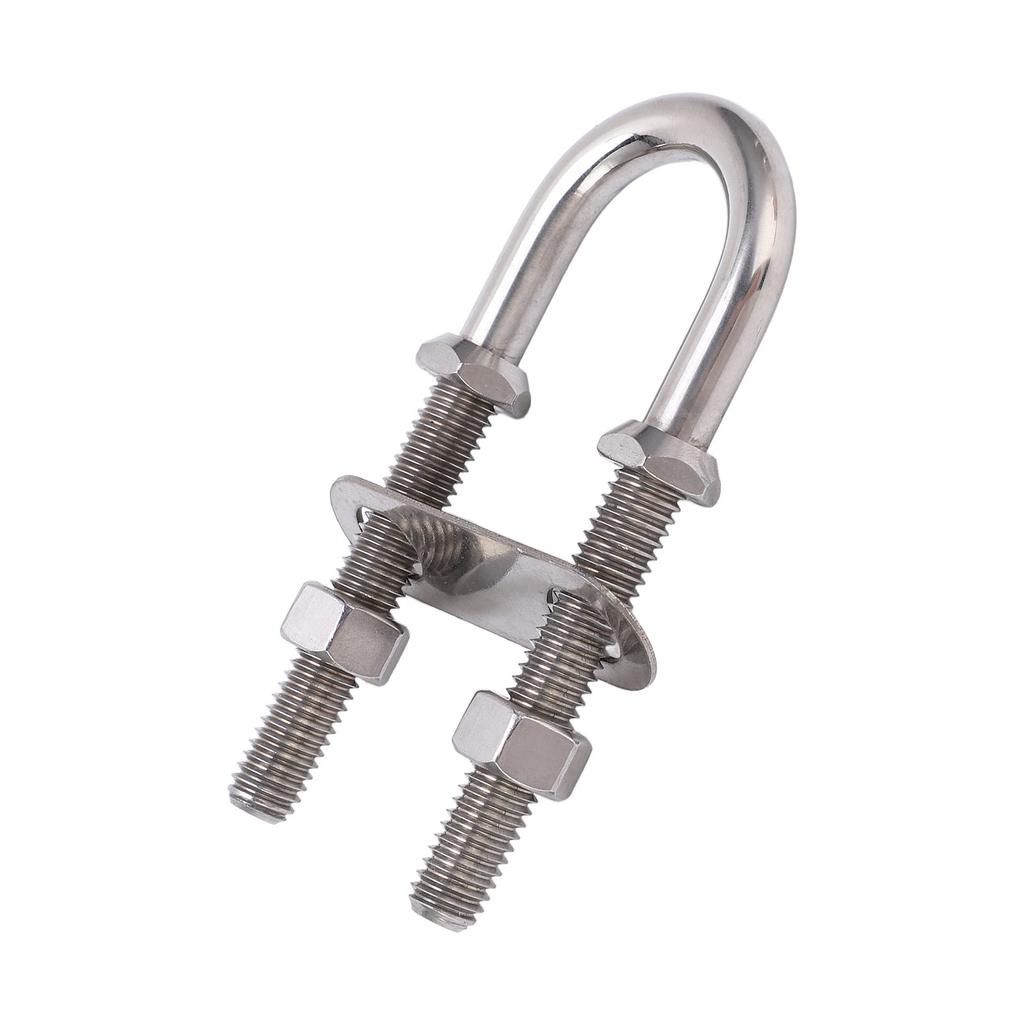 Marine U Shape Bolt Bow Eye 304 Stainless Steel Silver Rust Resistant Boat Yacht Hardware