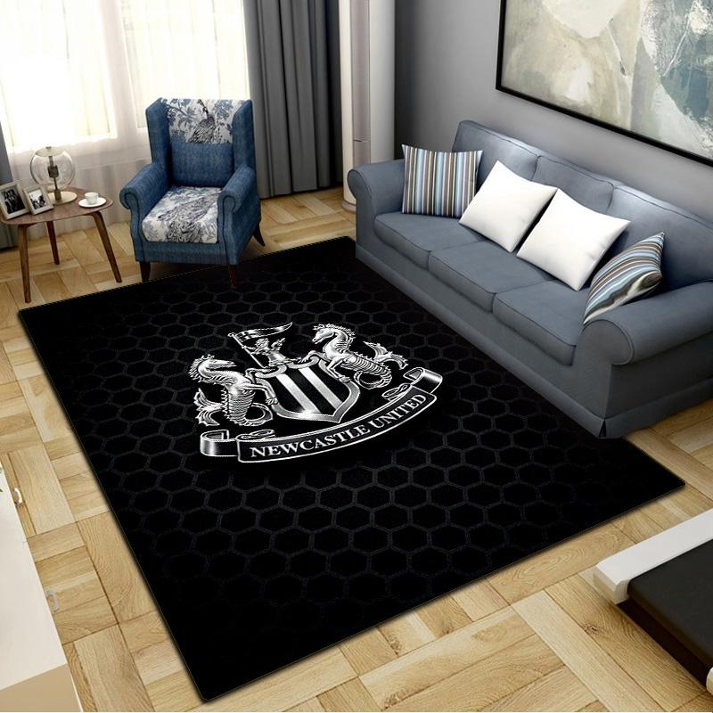Tappeto Tappetino Logo Newcastle United per Soggiorno Camera da Letto Casa Decorazione Divano, Tappetino Antiscivolo per Giochi Bambini
