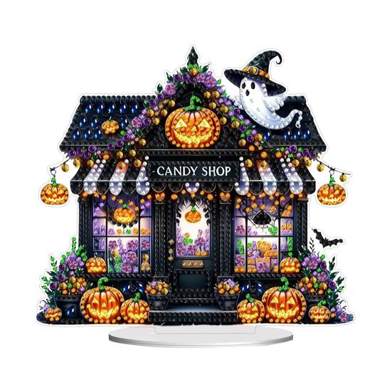 Halloween Rhinestone Painting Kit DIY Special Shaped Rhinestone Desktop Ornaments Halloween Themed