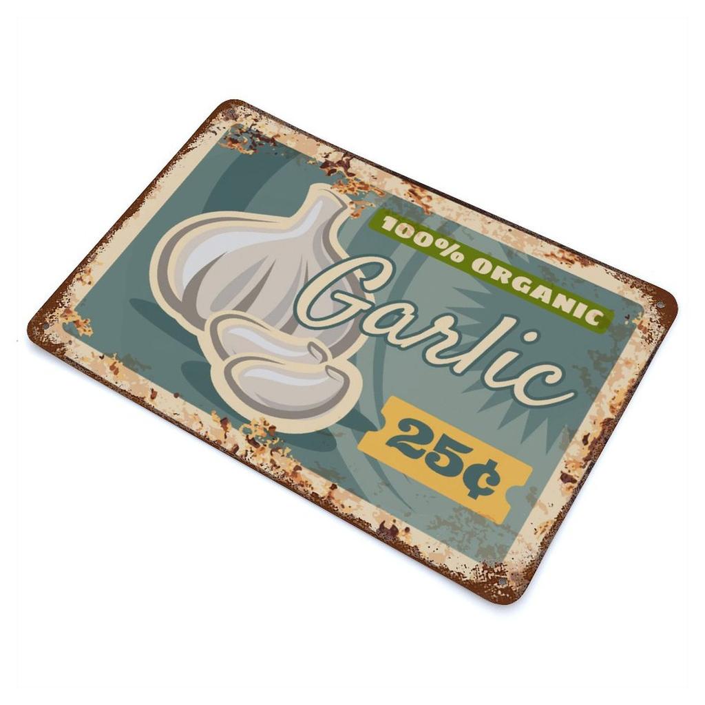 1-Pack Retro Rusty Decor Metal Plaque, 20×30cm and 30×40cm, Wall Hanging for Kitchen, Study or Living Room