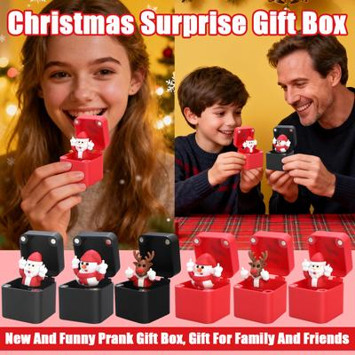 Caja de Regalo Sorpresa de Navidad, Caja de Regalo de Broma Nueva y Divertida, Regalo para Familiares y Amigos