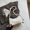 High-Value Pleated Underarm Bag Women'S Summer Shoulder Messenger Bag Fashion Pearl Chain Baguette Bag