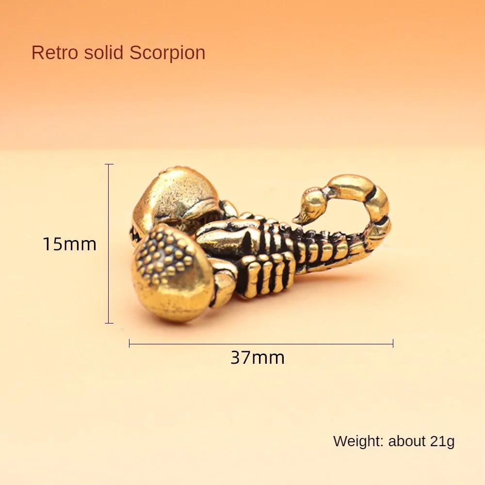 

Статуэтка Скорпиона из Латуни Миниатюрные Фигурки Винтажная Латунная Скульптура Животного Декоративное Украшение для Дома Настольные Украшения Поделки