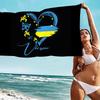 U-UkraineS Flag Beach Towel Colorful Bath Towels For Girl Microfiber Quick Dry Custom Sand Free Beach Yoga Spa Gym Pool