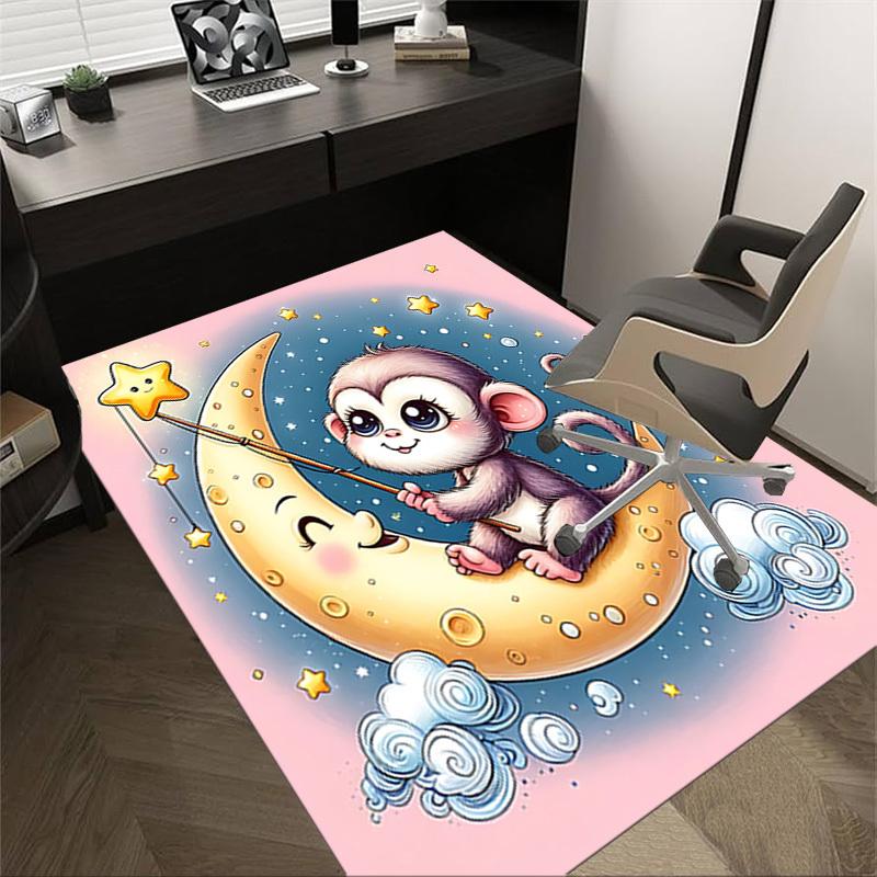 

1PC Monkey Star Extra Large Non-Slip Floor carpet, Office, family, bedroom, Studio - Large Area Rug,Longlasting Material-K0373 60cm by 90cm