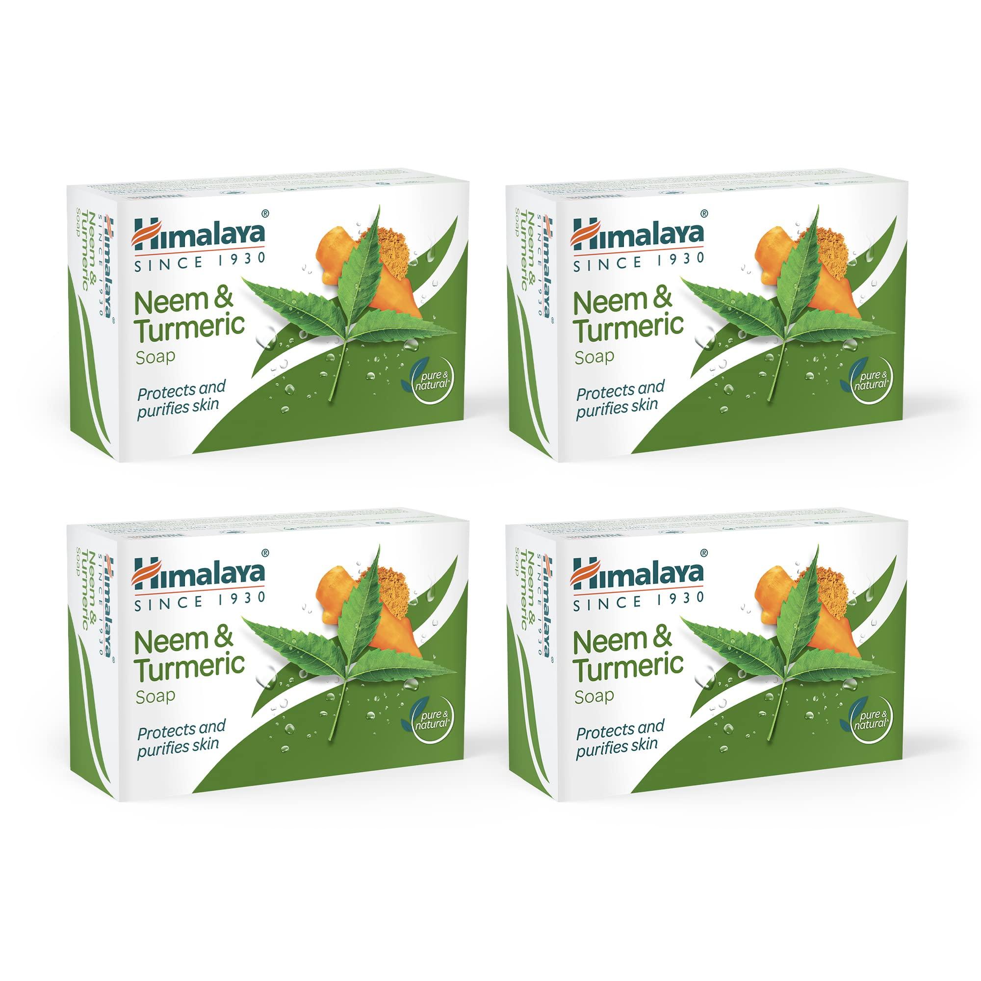 Himalaya Soap, Neem & Turmeric, 75g (Pack of 4) зелёный