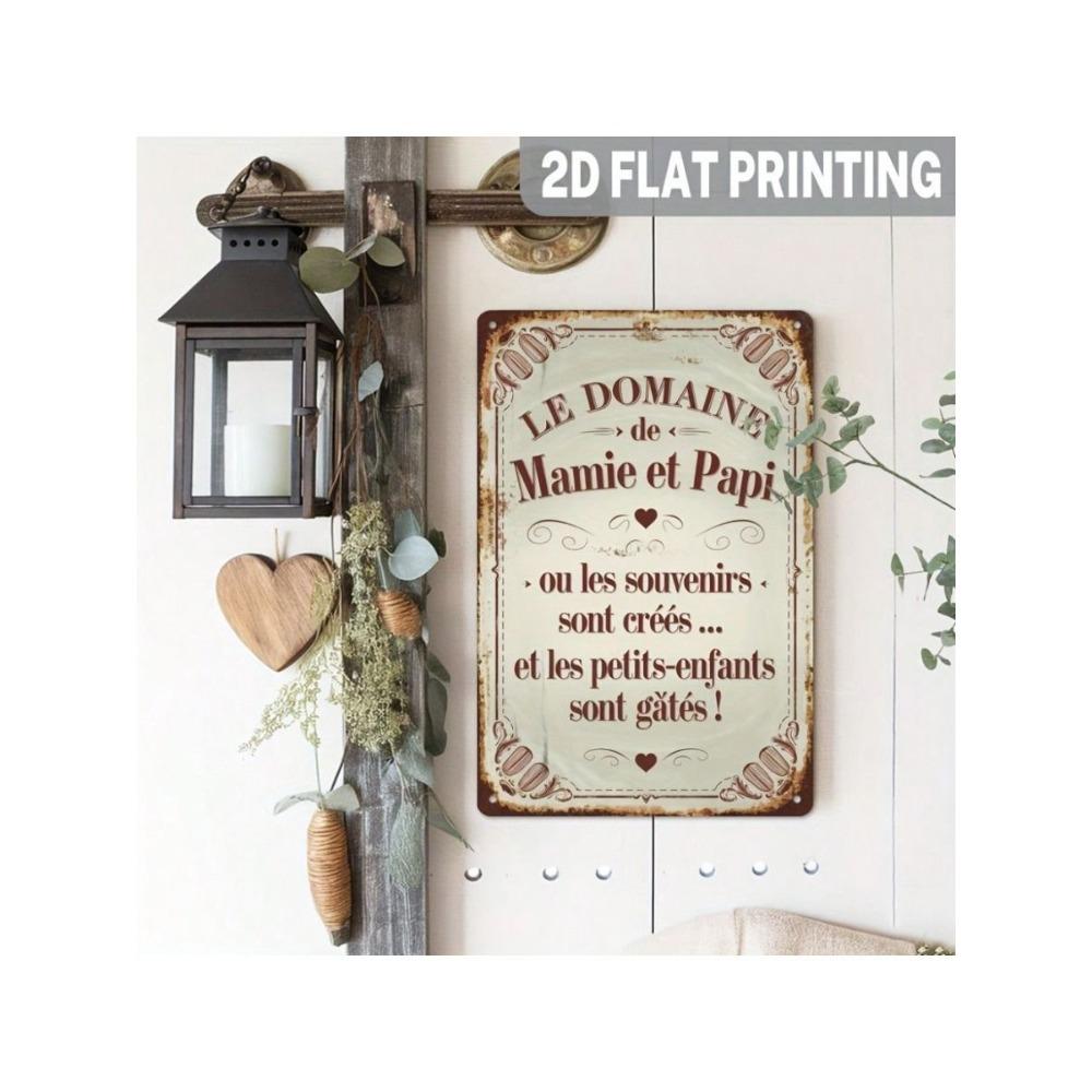 Vintage French Style Metal Wall Art Bedroom Decor Tin Sign Poster
