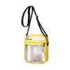 Transparent PVC Crossbody Bag Small Square Shoulder Bag Adjustable Strap Lightweight Clear Purse with Zipper Pocket for Daily Use