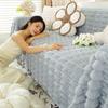 Simple New Rabbit Fur Sofa Towel Solid Color Thick Winter Anti Slip Cover Cloth Plush Couch Covers Sofa 3 Seater Armrest Blanket