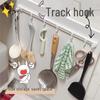 Drill-Free Kitchen Hook Track & Sliding Rack System for Cabinets