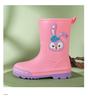 Children's Cartoon Mid-Calf Waterproof Rain Boots - Non-Slip, Thick, and Cute for Boys and Girls