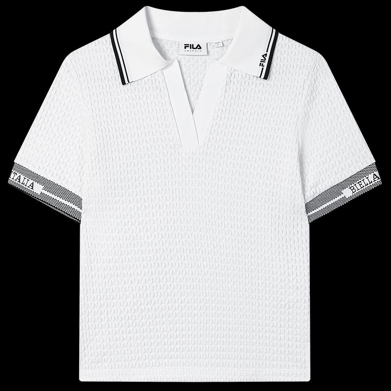 FILA Emerald Women s V-Neck Knit Polo Shirt L