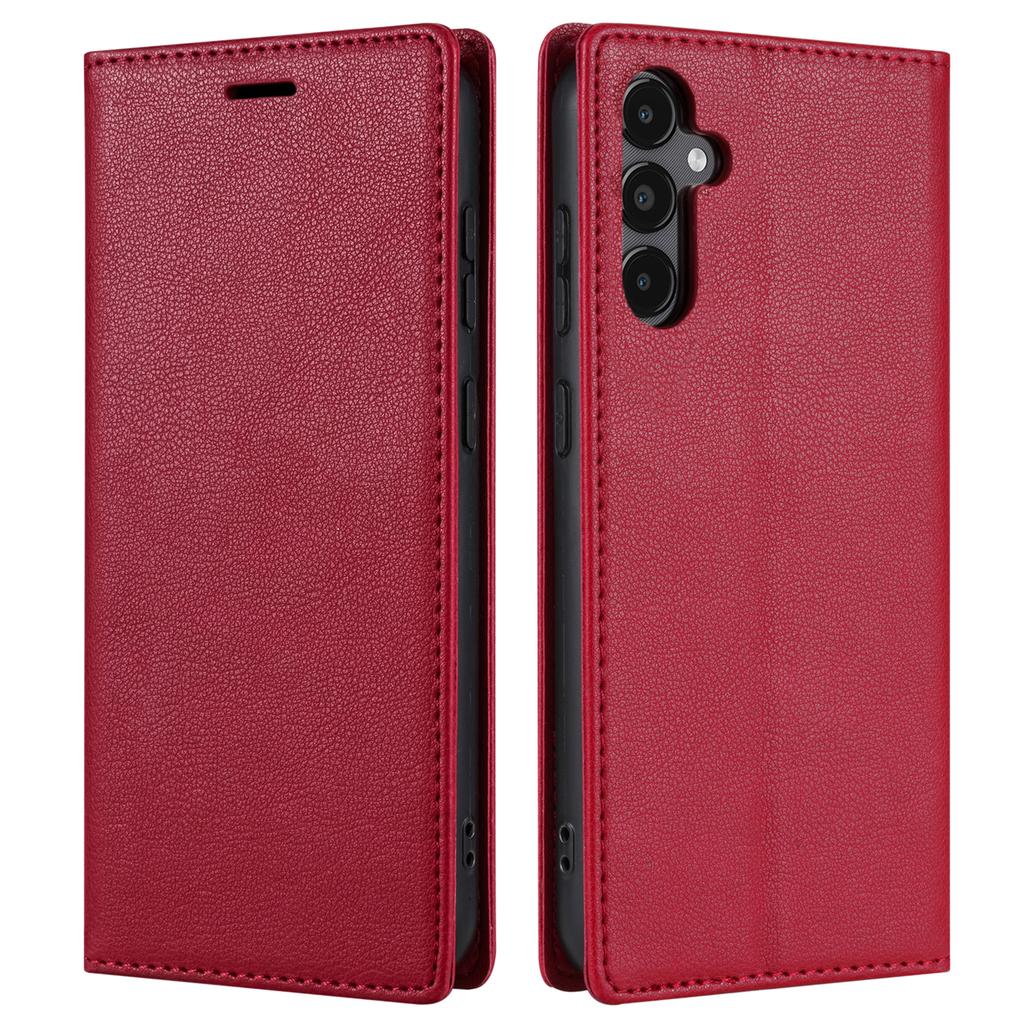For Samsung Galaxy S25+ Wallet Case Magnetic Closure PU Leather Phone Cover