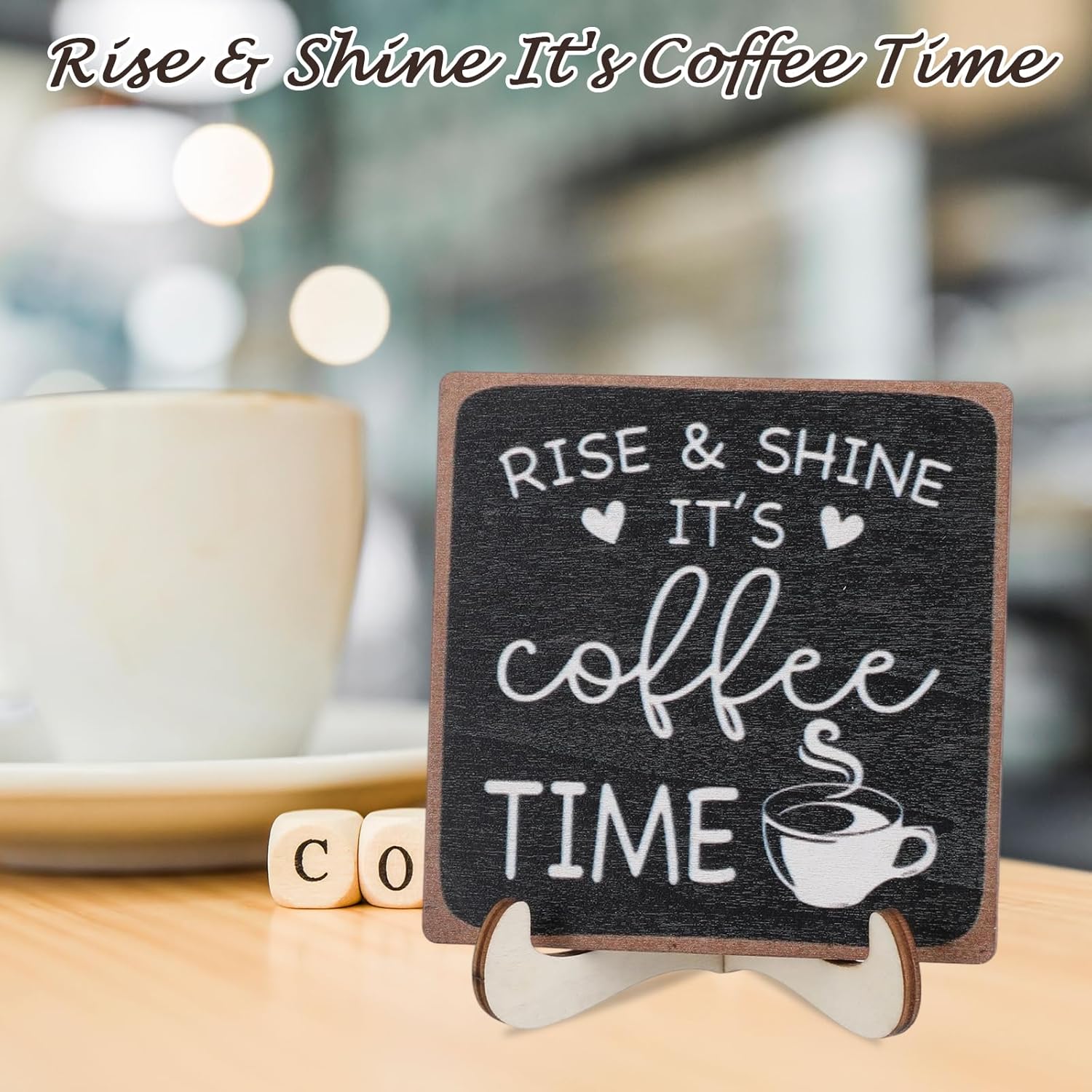 Ouligay Винтажная вывеска для кофейни в деревенском стиле  Rise & Shine It s Coffee Time  Деревянные вывески для кафе для декора кофейной станции в доме, на кухне, в офисе, на столе