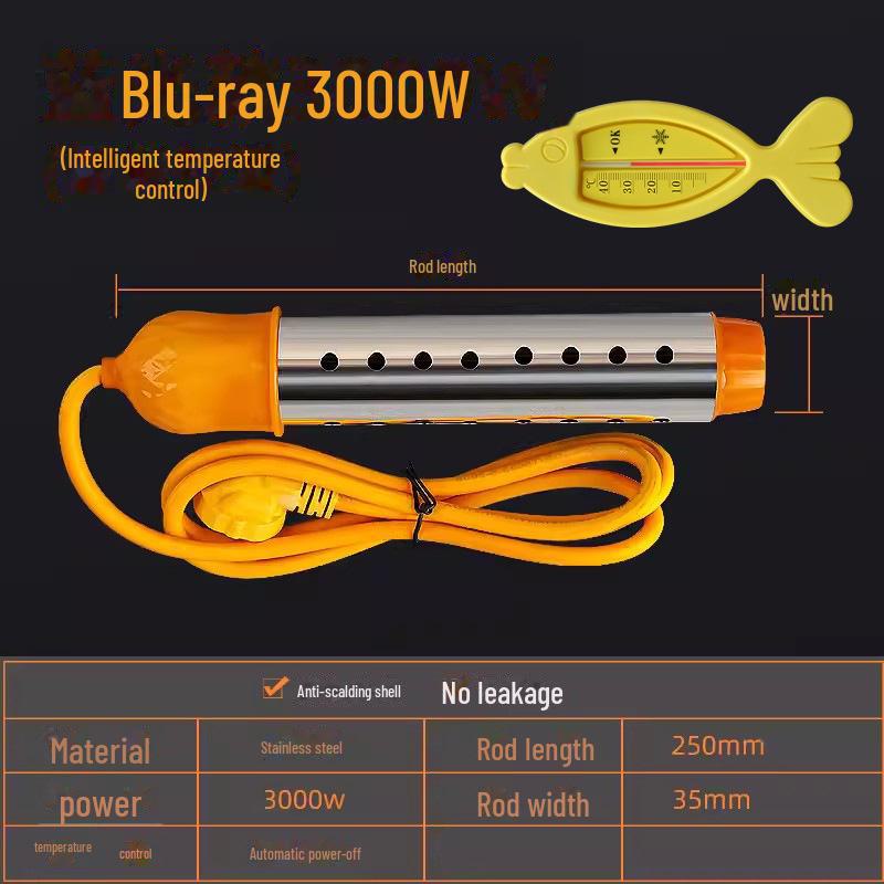 Quick Heat Auto-Off Anti-Scald Electric Water Heater Rod for Bathtubs