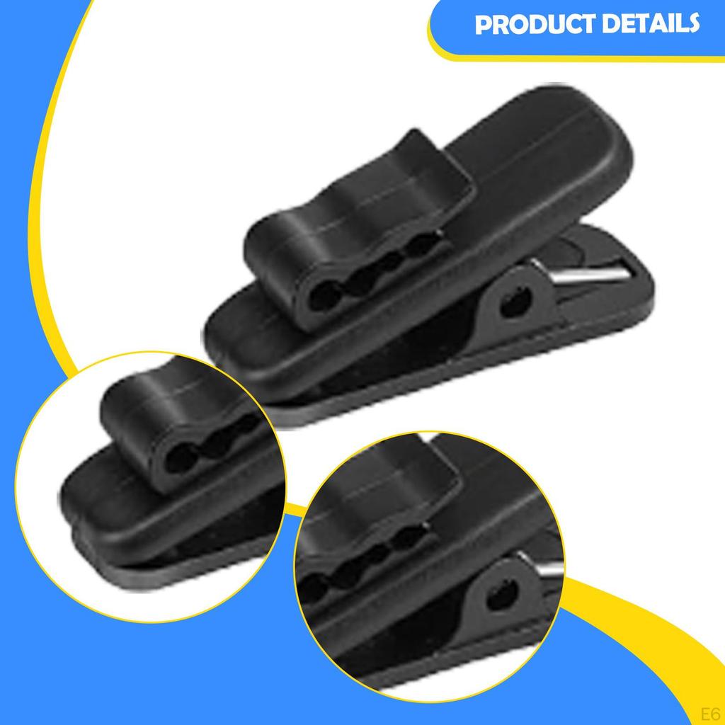100 Pieces Clips for Earphone Wire Headset Cord Clamps Degree Rotate Black Headphone Cable Holders
