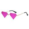 Frameless sunglasses, European and American personalized street show diamond glasses, hip-hop sunglasses