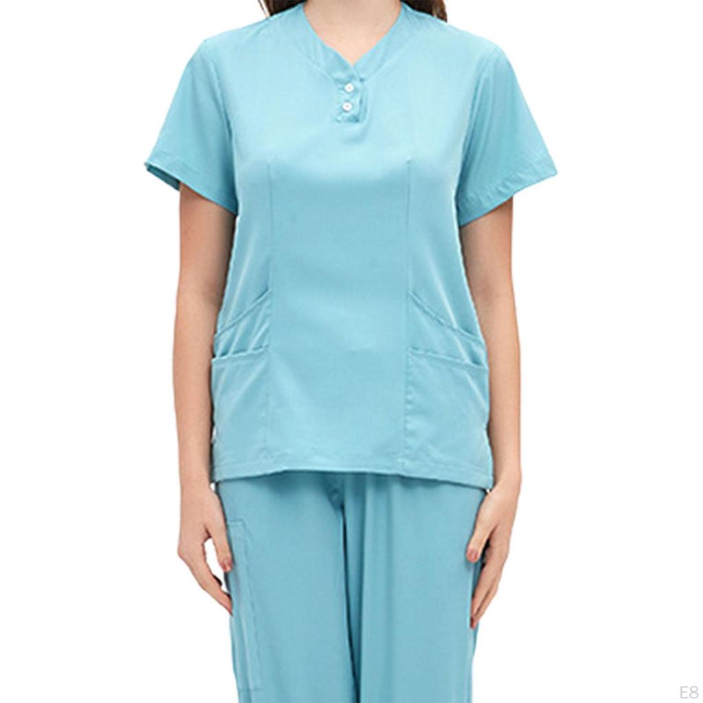 Care Peeling Set, Work Clothes, Soft, Breathable, Elastic Waist, Nurse Clothing, Top And