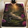 1PC Structural composition Print FlAannel Blanket, High quality Comfortable for All Seasons, Home Decor, Warmth and Comfort