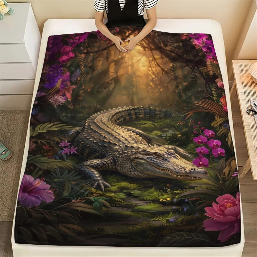 1PC Structural composition Print FlAannel Blanket, High quality Comfortable for All Seasons, Home Decor, Warmth and Comfort