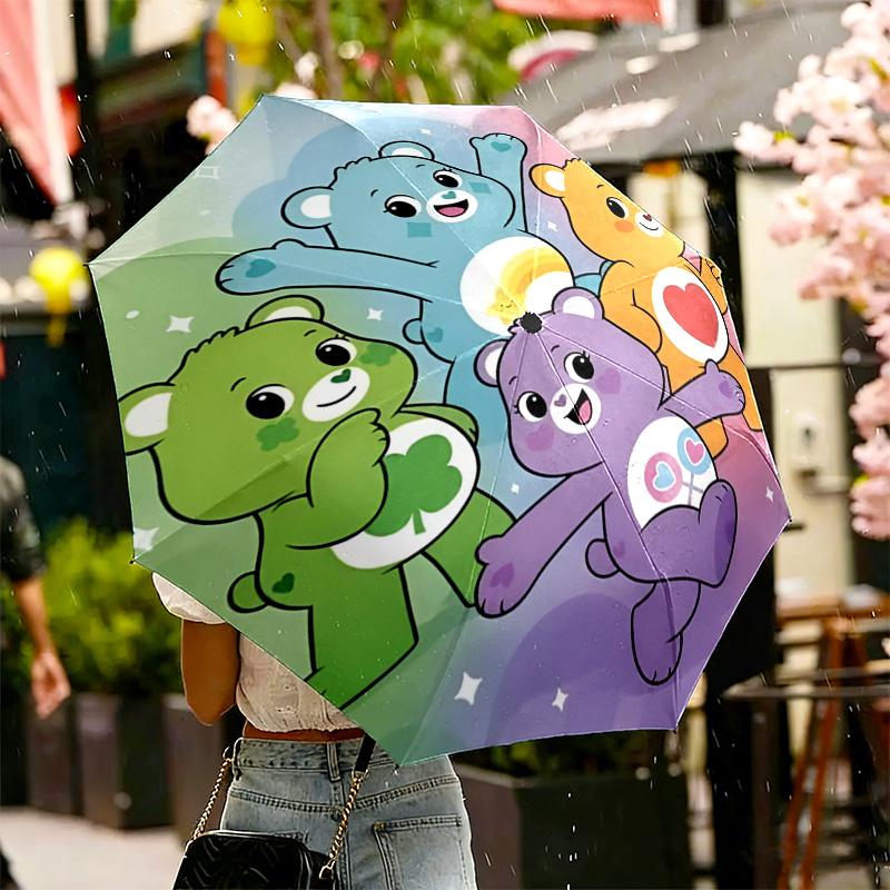 Care Bears Print Umbrella Automatic Opening/ Closing - Portable Foldable Design - Daily use for Travel/Outdoor - Gift for Birthday