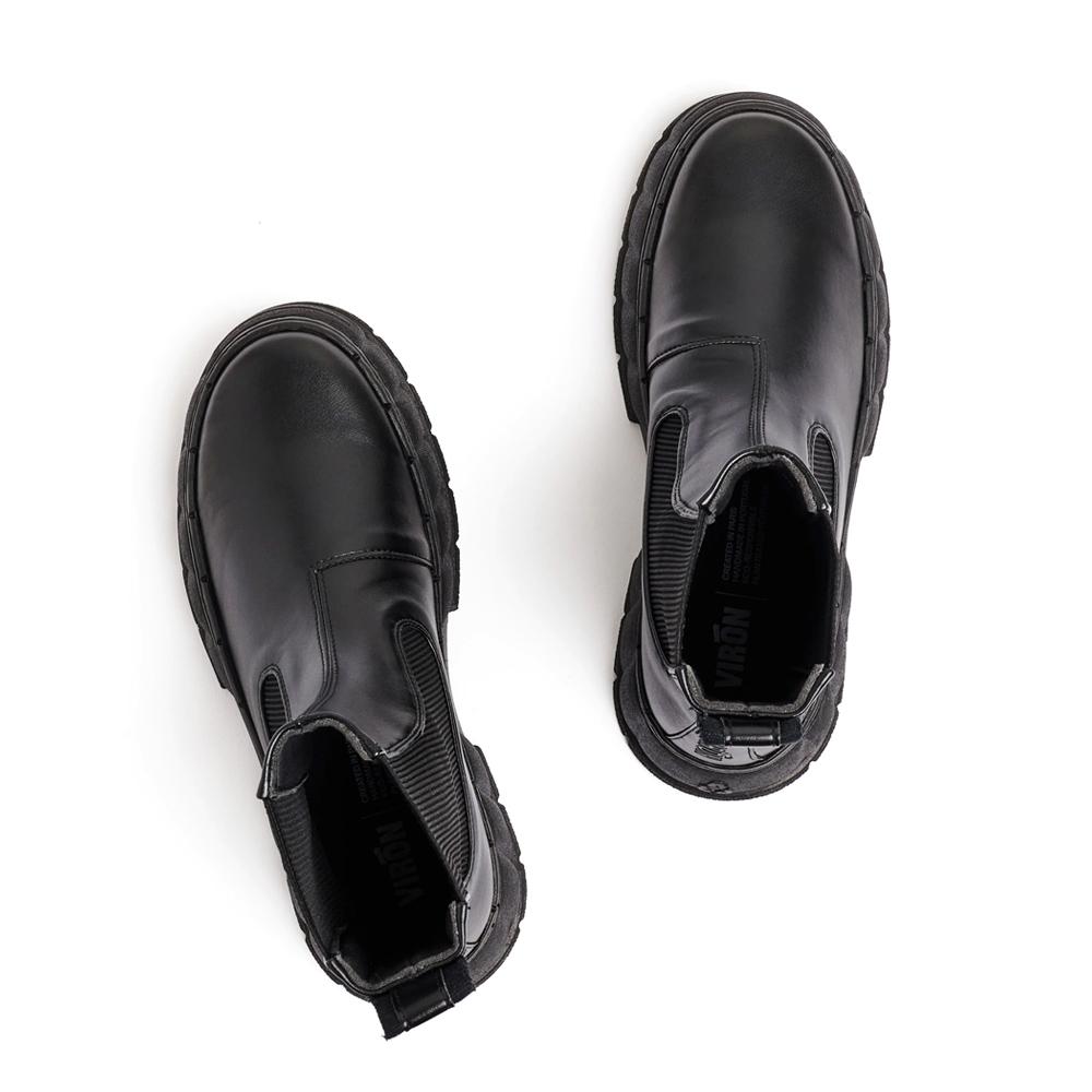 Viron Recycled Apple Leather Chelsea Boots 1997 Black