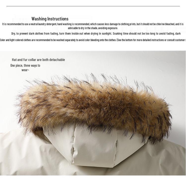 Men's Winter Retro Cotton Jacket with Detachable Fur Collar - Thick and Trendy Outerwear