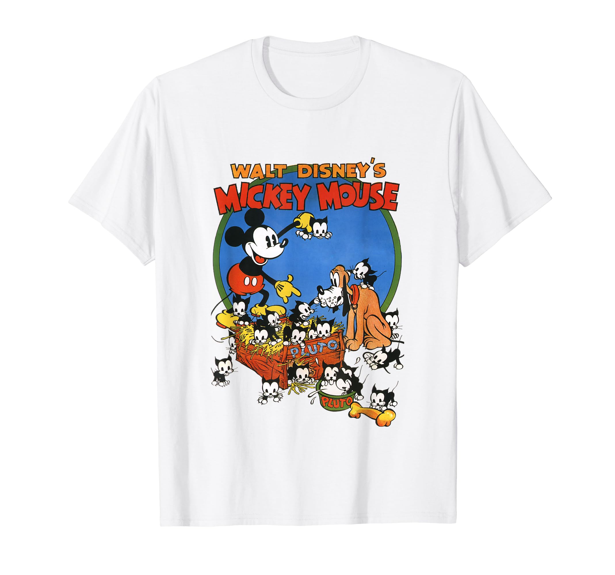 

Disney Mickey and Friends Walt Disney Mickey Pluto & Cats T-Shirt