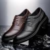 100% Genuine Leather Shoes Men Autumn Winter Warm Plush Business Office Mens Oxfords Cow Leather Luxury Casual Dress Shoes Man