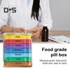 Pillendose, Medikamenten-Aufbewahrungsbox mit mehreren Fächern, BPA-frei, wasserdicht, feuchtigkeitsbeständig, wöchentliche Pillenbox