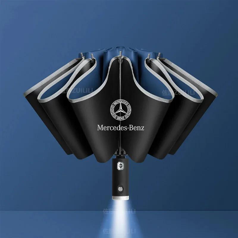 

Car Sticker Car Automatic Folding Windproof Sunshade Umbrella For Mercedes Benz A B C E S V Class GLB GLC GLE Sprinter Pilot SLK синій
