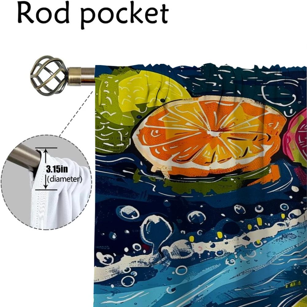 Window Curtain for Room 2 Panel Colorful Fruit Anti-mosquito Curtains for Camera Halloween Decoration Partition Shades Living